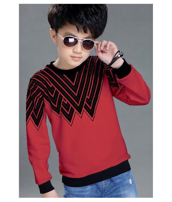 Force Boys Cotton Tshirts Red, Black 13-14 Years - None