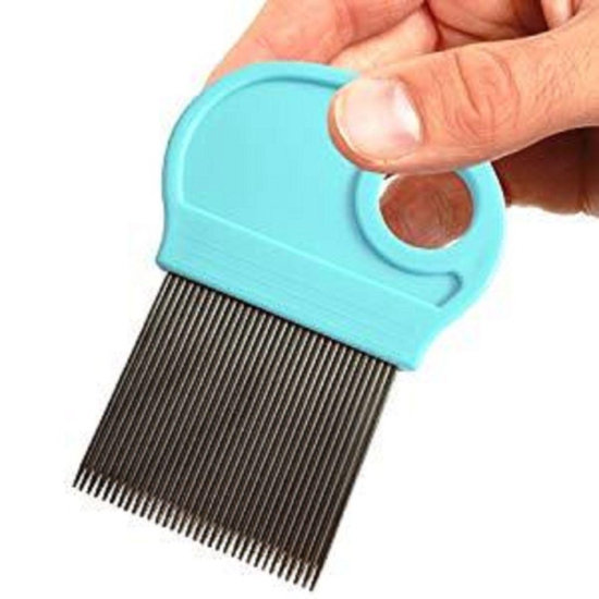 Q D Lice Nit Egg Remover Comb Removes Dendruff Dust and Louse Magnify Blue color for Men Women Kids Girl Babies and Pets