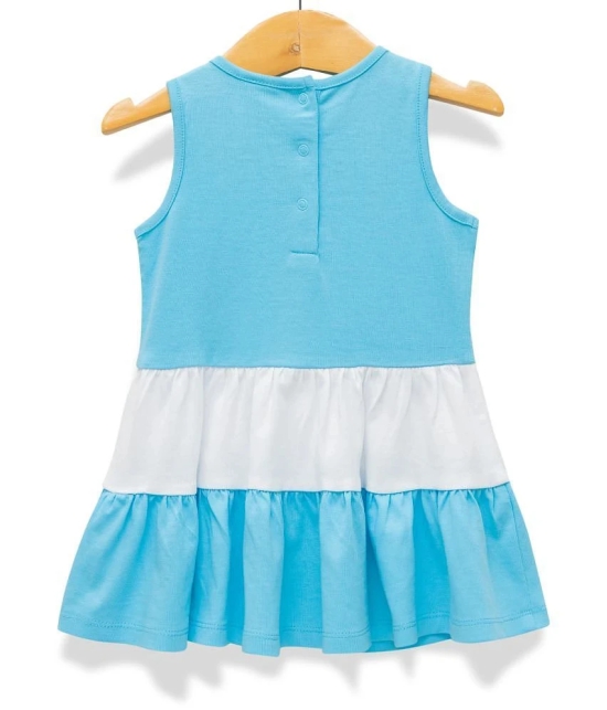 Juscubs Blue Cotton Girls Fit And Flare Dress ( Pack of 1 ) - None