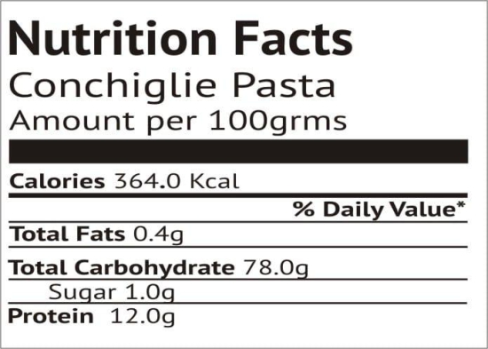 Orgaq Organicky Organic Conchiglie/Cpccoplette Pasta Healthy and Delicious for Snacks