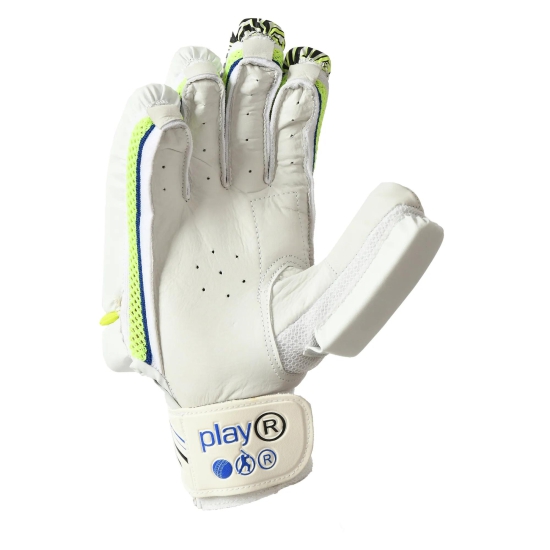 Begin Batting Gloves-Right Hand / White/Green / Leather