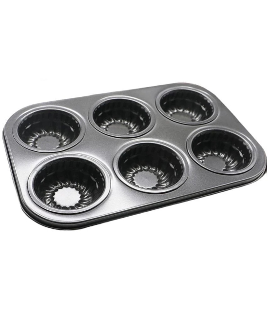 Dynore Aluminium Muffin Moulds 30 mL - Black