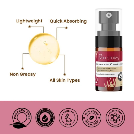 Anti Pigmentation Serum Brightens Skin With Alpha Arbutin, Niacinamide For Dark Spots (25 ML)