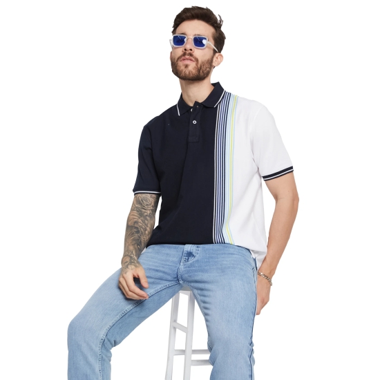 Octave Men Colourblock Polo Collar T-Shirt