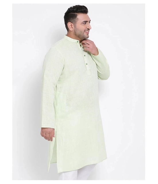 Hangup Green Linen Kurta - None