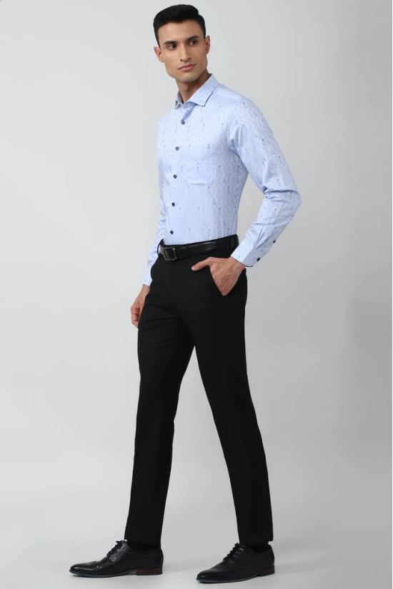 Men Blue Regular Fit Formal Full Sleeves Formal Shirt