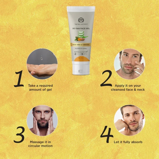 De-Tan Face Gel I Aloe Vera & Turmeric Face Gel and Free Face Wash