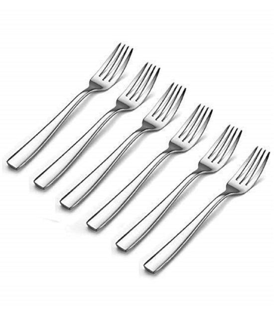 iview kitchenware - Silver Stainless Steel Table Fork ( Pack of 6 ) - Silver