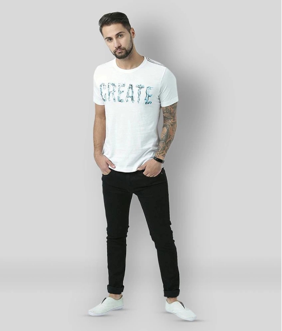 Huetrap - White Cotton Regular Fit Mens T-Shirt ( Pack of 1 ) - None