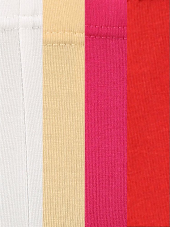 GREENWICH WHITE,BEIGE,FUCHSIA and RED GIRLS CAPRI LEGGINGS - PACK OF 4 - None