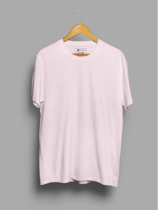 Soft Pink & Dark Grey Half Sleeve Round Neck Cotton Plain Regular Fit Pack of 2 combo T-Shirt for men by Ghumakkad