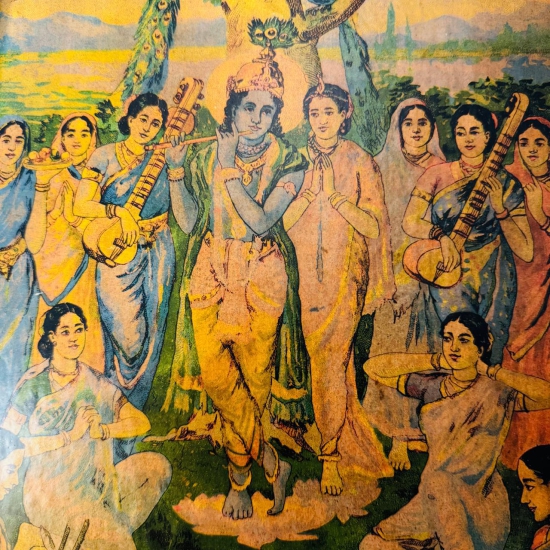 Wooden framed Ravi Varma painting : 1