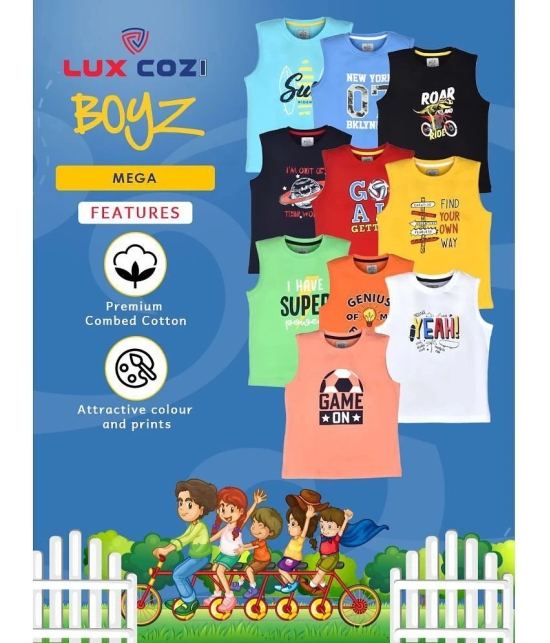 Lux Cozi - Green Cotton Boys T-Shirt ( Pack of 1 ) - None