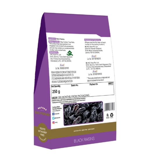 Nutraj Bactopure Black Raisins 250gm