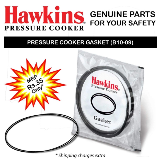 Hawkins Gasket For 3.5 Liter To 8 Litre Except Wide Hawkins Pressure Cookers | 3 Liter To 7 Litre Hawkins Stainless Steel Pressure Cookers | 5 Liter Stainless Steel Contura Pressure Cookers (B100