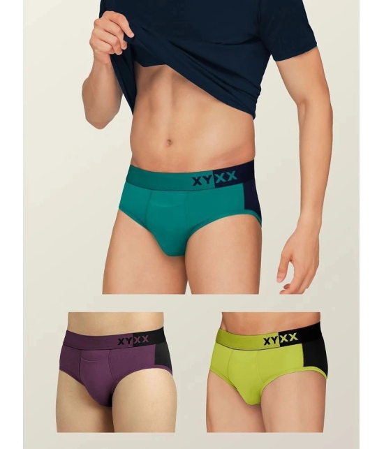 XYXX - Multicolor Modal Mens Briefs ( Pack of 3 ) - None