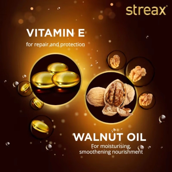 Streax Hair Serum Vitalized with Walnut Oil, For Hair Smoothening & Shine, For Dry & Frizzy Hair 100ml