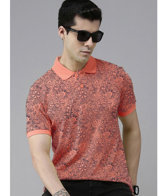 ADORATE - Coral Cotton Regular Fit Men's Polo T Shirt ( Pack of 1 ) - None