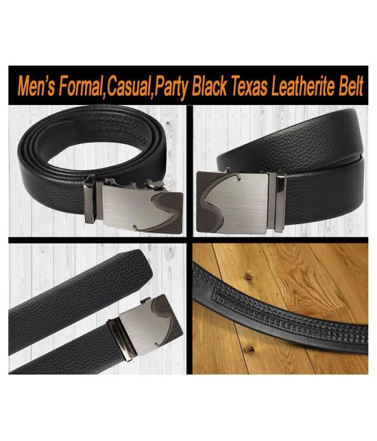 Loopa Black PU Formal Belt Pack of 1 - 34