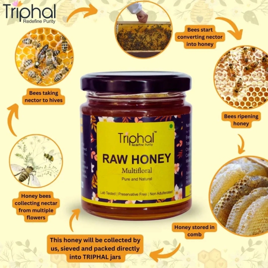 Honey - Raw, Pure and Unflavored, 100% Natural - Triphal