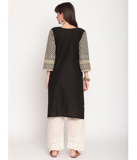 Queenley - Beige Cotton Women's Straight Kurti ( Pack of 1 ) - 3XL