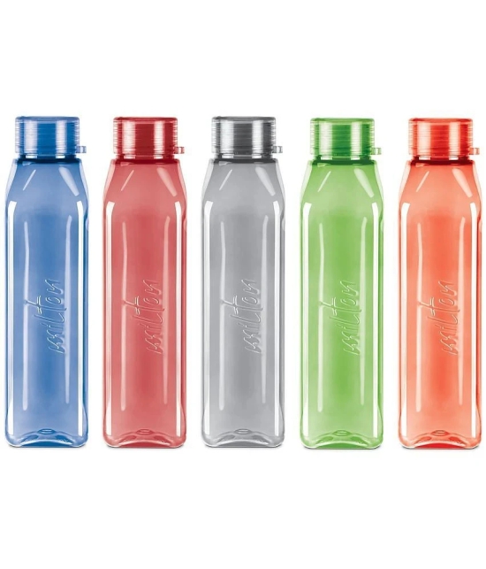 Milton Prime 1000 Pet Water Bottle, Set of 5, 1 Litre Each, Assorted - Assorted