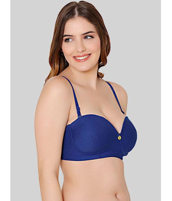 Bodycare Blue Cotton Heavily Padded Womens Everyday Bra ( Pack of 1 ) - None