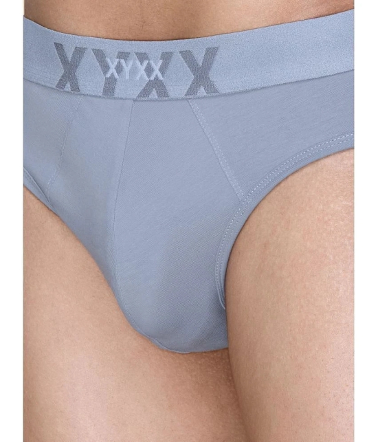 XYXX - Light Grey Cotton Mens Briefs ( Pack of 1 ) - None