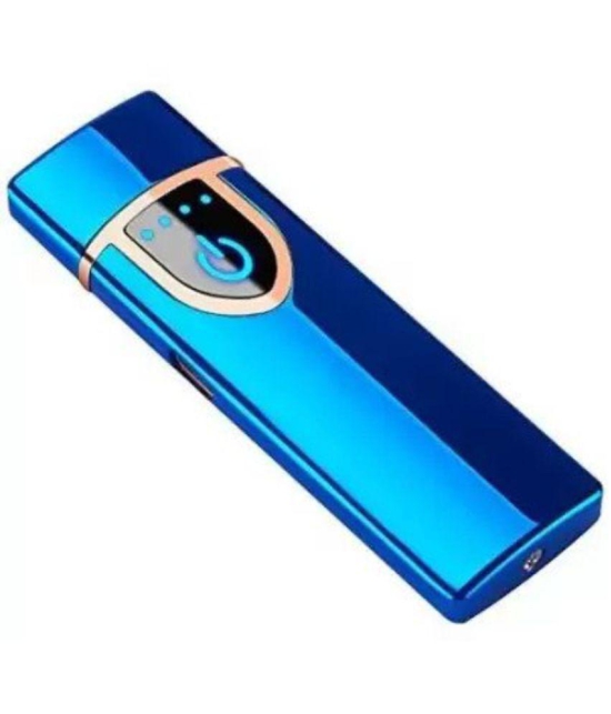 FlabberGast - Light Blue Stainless Steel Cigarette Lighter ( Pack of 1 ) - Light Blue