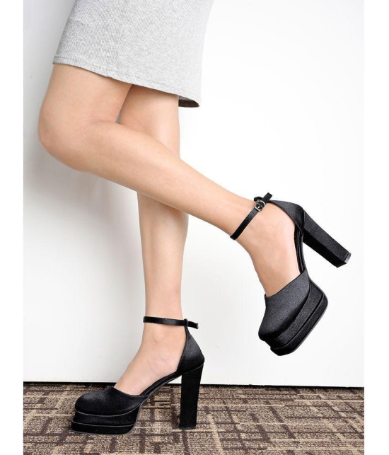 Shoetopia - Black Women''s Sandal Heels - None