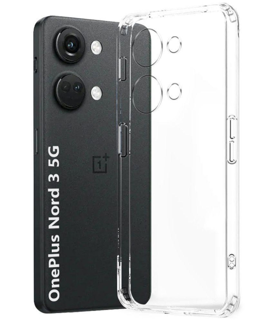 NBOX - Plain Cases Compatible For Silicon Oneplus nord 3 ( Pack of 1 ) - Transparent