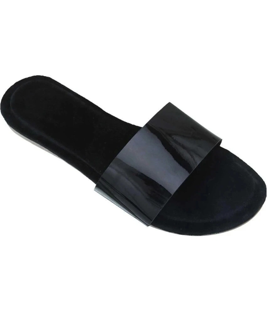 Apratim Black Flats - None