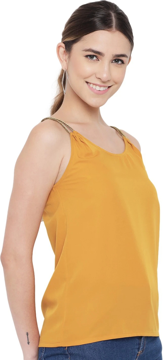 ALL WAYS YOU Women Top Crepe fabric  Yellow XS