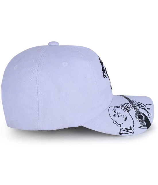 Zacharias White Cotton Mens Cap ( Pack of 1 ) - White