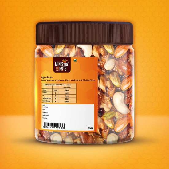 Ministry Of Nuts Honey Mixed dry Fruits 200g Dry Fruits With Pure Honey