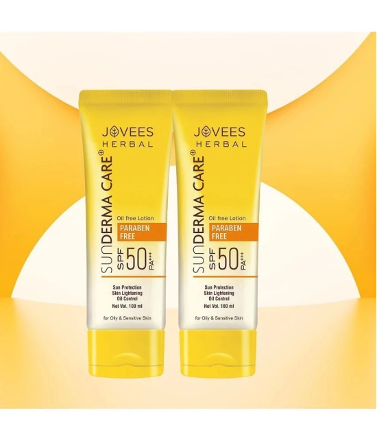 Jovees Herbal Sun Derma Care Lotion Spf 50 Pa+++ Broad Spectrum For Oily Skin 100Ml (Pack Of 2)