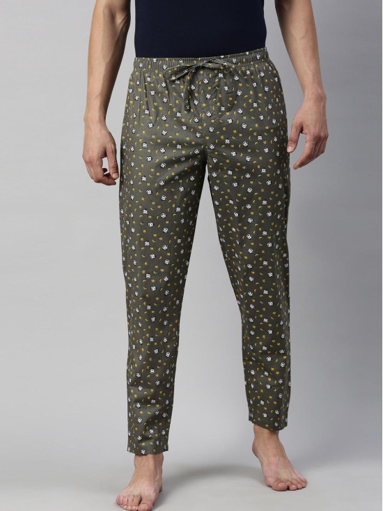 JOVEN MENS PRINTED PYJAMAS-L / Brown