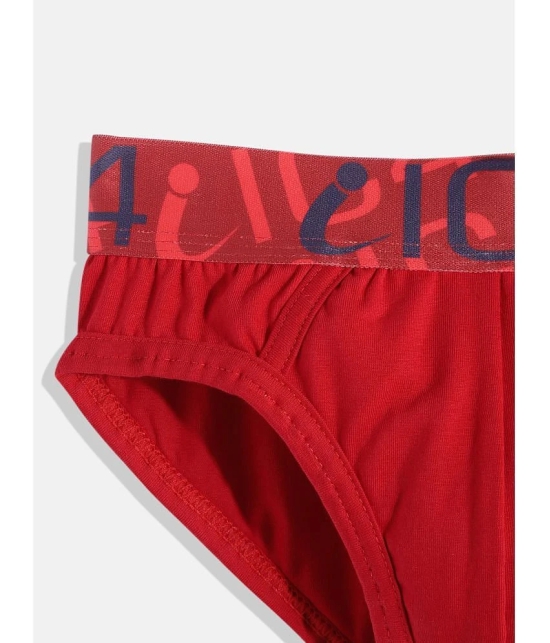 Pack of 2 IC4 Cotton Spandex Boys Briefs ( Red ) - None