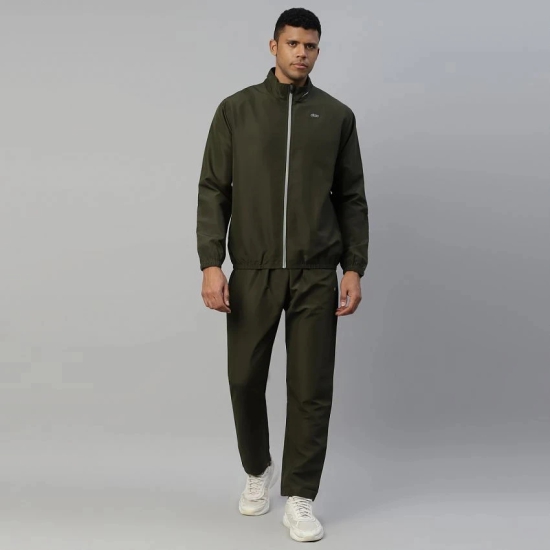 Dida Sportswear Dark Green Polyester Regular Fit Solid Mens Sports Tracksuit ( Pack of 1 ) - None