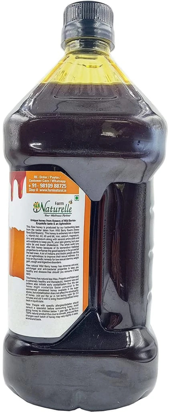 Farm Naturelle- 100% Pure Wild Berry Forest (Jungle) Honey | 2.75 Kg -Pet Bottle | Raw Natural Unprocessed - Unheated Honey | Lab Tested Honey.