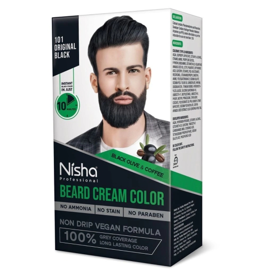 Nisha Beard Colour for Men Black Brown 120g, Professional Beard Hair Colour, Ammonia Free Beard Cream Hair Color