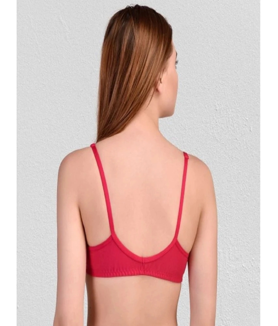 Zourt - Red Cotton Non Padded Womens Everyday Bra ( Pack of 1 ) - None