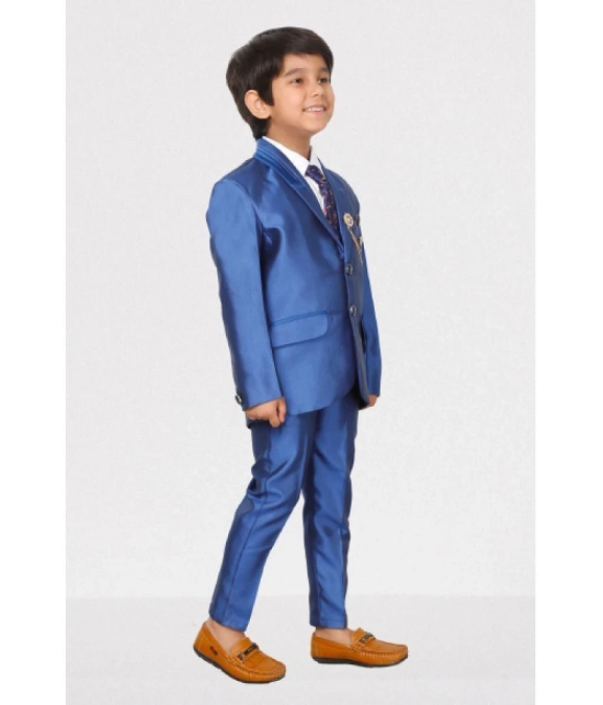 DKGF Fashion - Royal Blue Polyester Boys Suit ( Pack of 1 ) - None