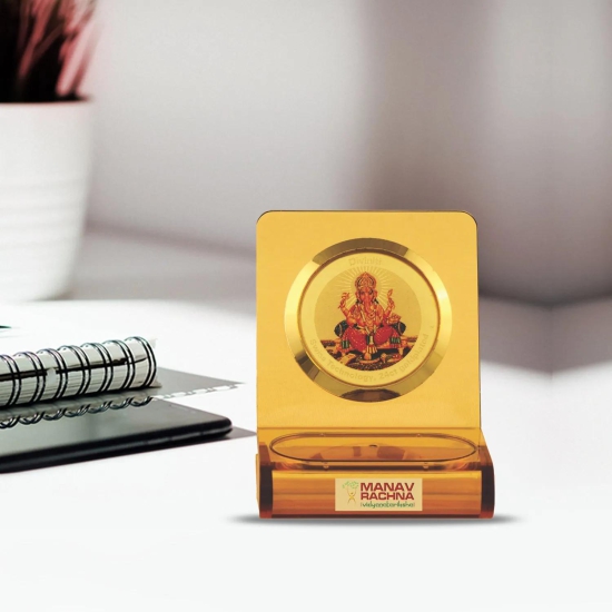 24K Gold Plated Ganesha Customized Photo Frame For Corporate Gifting