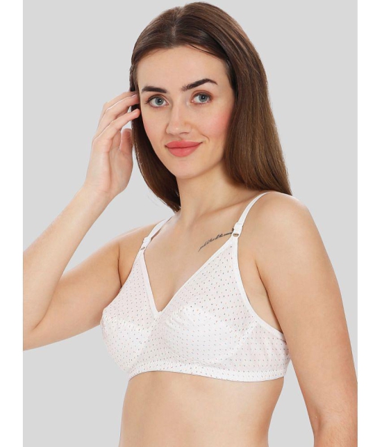 ILRASO - White Cotton Non Padded Women's T-Shirt Bra ( Pack of 1 ) - None