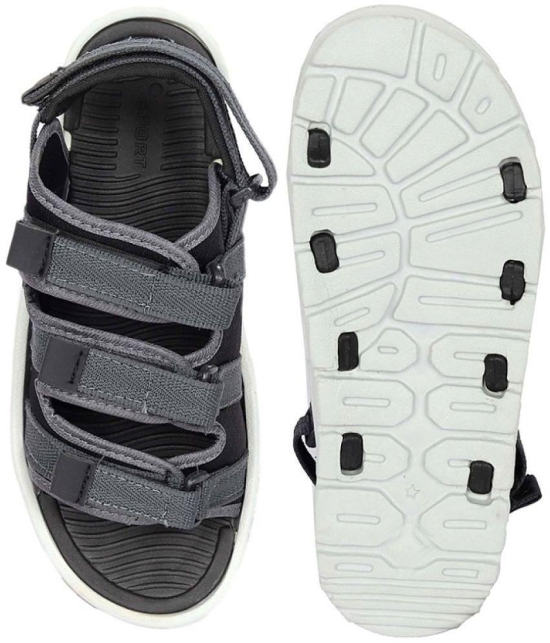 Aadi - Grey Mens Floater Sandals - None