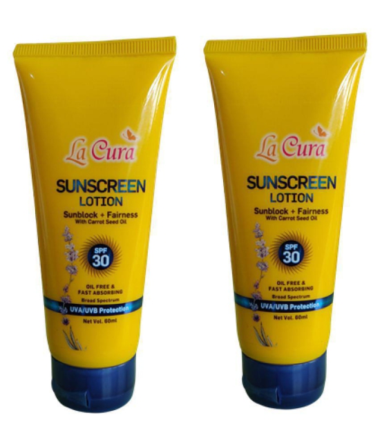 La Cura Sunscreen Lotion SPF 30 120 mL Pack of 2