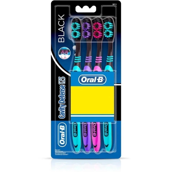 Oral B Cavity Defence Black Soft Toothbrush 4S