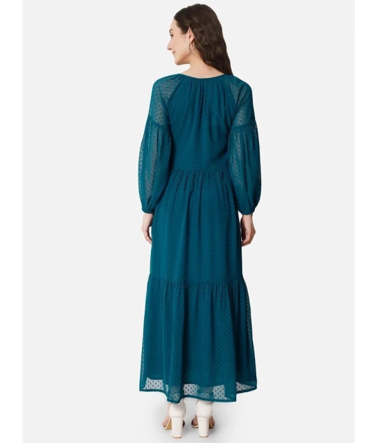 ALL WAYS YOU - Teal Georgette Womens Gown ( Pack of 1 ) - None