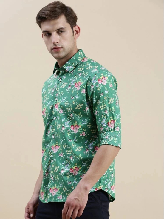 Showoff Cotton Blend Regular Fit Printed Full Sleeves Mens Casual Shirt - Green ( Pack of 1 ) - None